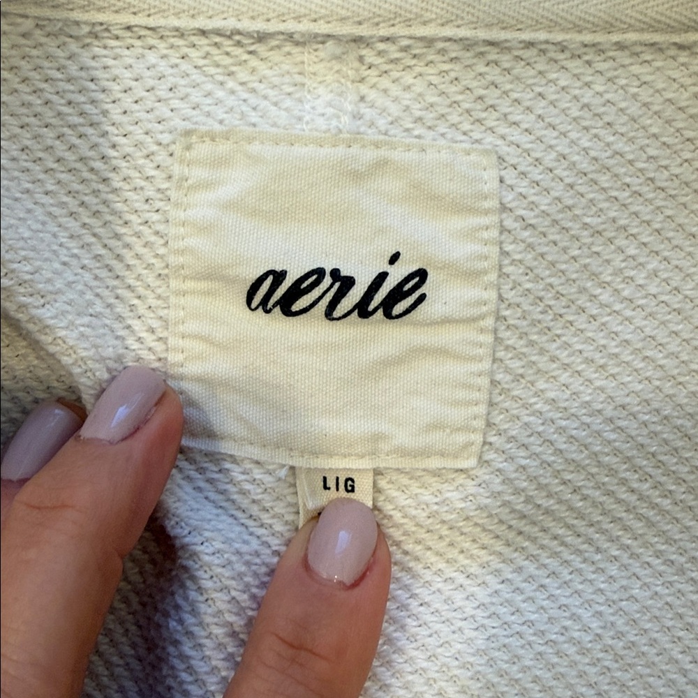 Aerie Cream Sweatshirt - Picture 2 of 4